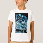 Schwarze Hand mit Schädelplatte T-Shirt (Vorderseite)