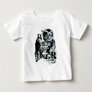 Schwarze Hand-und Schädel-Collage Baby T-shirt