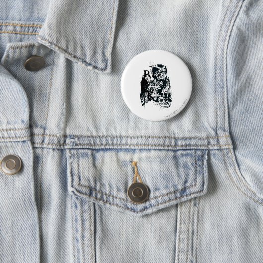 Schwarze Hand-und Schädel-Collage Button (Beispiel)