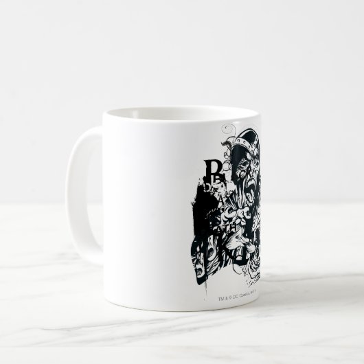 Schwarze Hand- und SchädelCollage Kaffeetasse (Vorderseite Links)