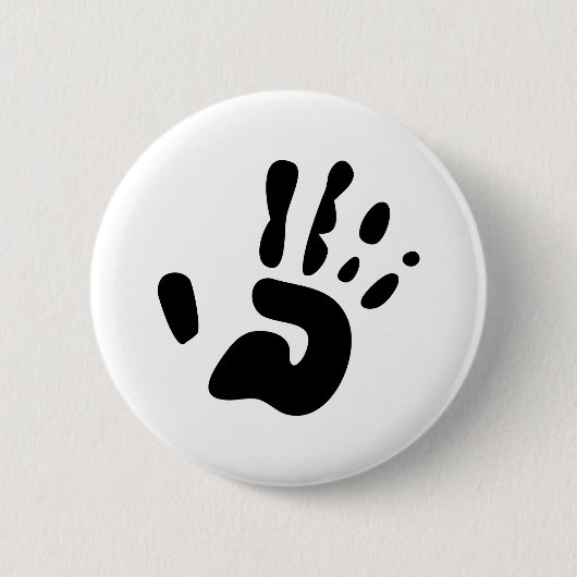 Schwarze Handdruck Button (Vorderseite)