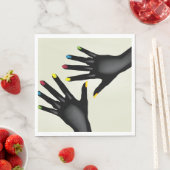 Schwarze Hände mit lackierten Nägeln Serviette (Beispiel)