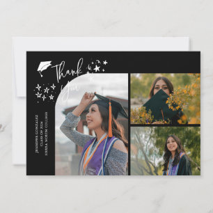 Schwarze handgeschriebene Dankeschön-Multi-Foto-Ka Ankündigung