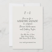 Schwarze handgeschriebene Schrift Anfangsbuchstabe Einladung (Vorderseite)