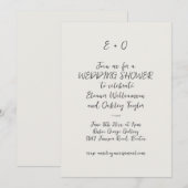 Schwarze handgeschriebene Schrift Anfangsbuchstabe Einladung (Vorne/Hinten)