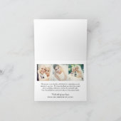 Schwarze handgeschriebene Schrift Hochzeitsfoto Dankeskarte (Innenseite)
