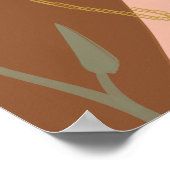 Schwarze Handkunst mit Rose und Affirmationen Poster (Ecke)