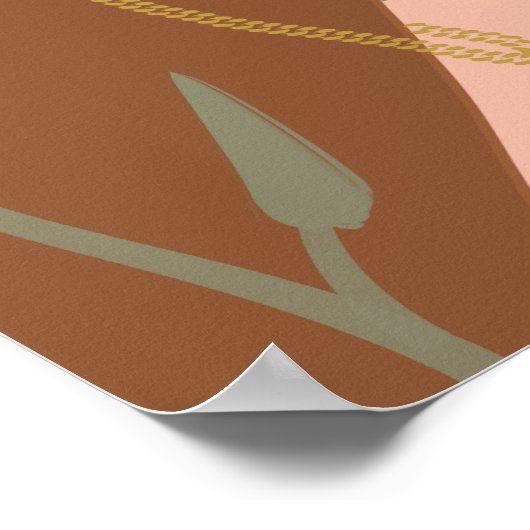 Schwarze Handkunst mit Rose und Affirmationen Poster (Ecke)