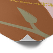 Schwarze Handkunst mit Rose und Affirmationen Poster (Ecke)