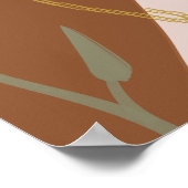 Schwarze Handkunst mit Rose und Affirmationen Poster (Ecke)