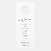 Schwarze Handschrift stört Hochzeiten nicht Türanhänger (Rückseite)