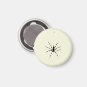 Schwarze Hängespinne auf Beige (Off White) Farbe Magnet (Vorderseite/Rückseite)