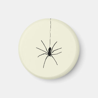 Schwarze Hängespinne auf Beige (Off White) Farbe Magnet