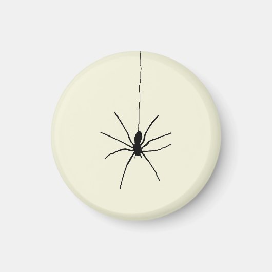 Schwarze Hängespinne auf Beige (Off White) Farbe Magnet (Vorne)