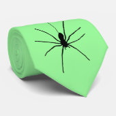 Schwarze Hängespinne in blassgrüner Farbe Krawatte (Gerollt)