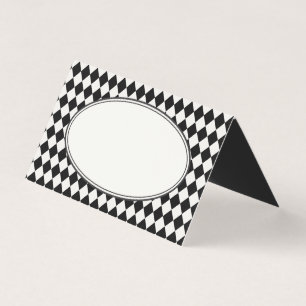 Schwarze Harlekin-Karo-Karten gefaltet