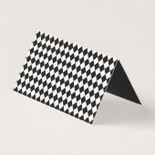 Schwarze Harlekin-Karo-Karten mit Falz (Rückseite)
