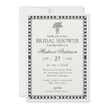Schwarze Harlekin-Schecken-Bridal-Shower