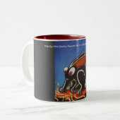 schwarze Häschen-Tasse Zweifarbige Tasse (Vorderseite Links)