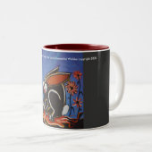 schwarze Häschen-Tasse Zweifarbige Tasse (VorderseiteRechts)