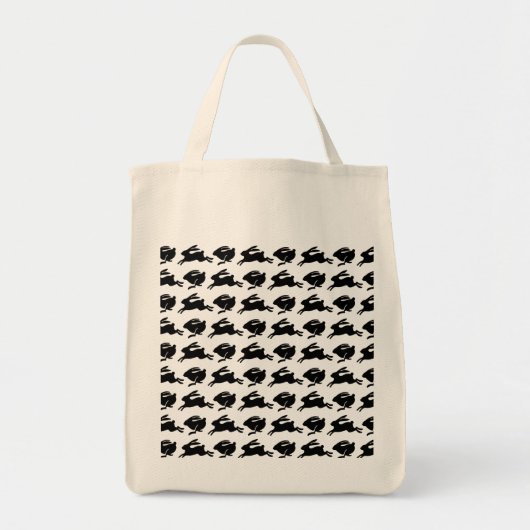 Schwarze Hasenkaninchen Tragetasche (Vorne)