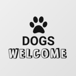 Schwarze Haustiere Hunde Begrüßung Fensteraufkleber