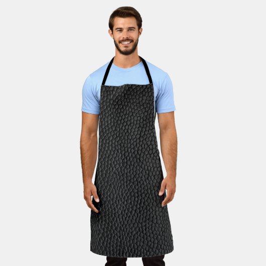 Schwarze Hautstruktur Schürze (Getragen)