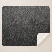 Schwarze Hautstruktur Sherpadecke (Vorderseite (Horizontal))