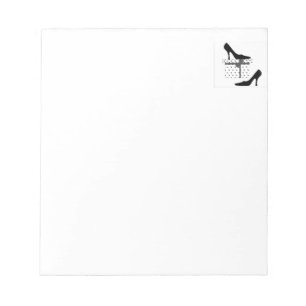 SCHWARZE HEELSE STILVOLLE FRAUEN NOTIZBLOCK