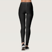Schwarze hellblaue Farbblöcke Frauen Leggings (Rückseite)