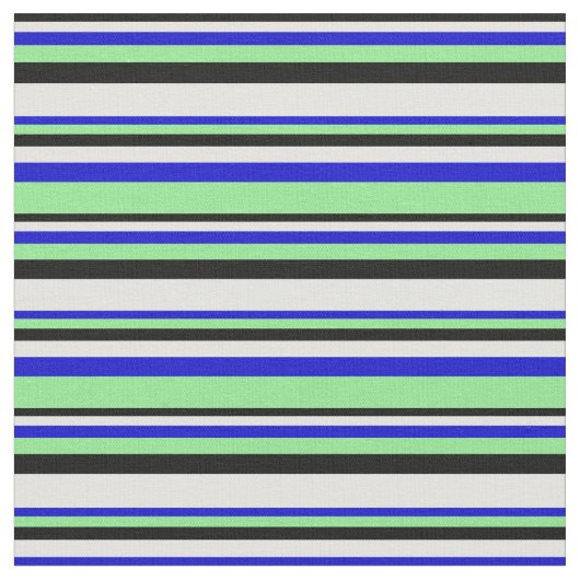 Schwarze, helle, blaue und hellgrüne Linien Stoff (Nahaufnahme)
