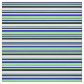 Schwarze, helle, blaue und hellgrüne Linien Stoff (Muster)