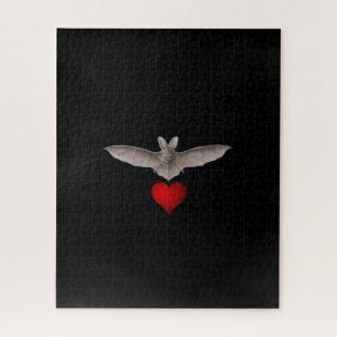 Schwarze herausfordernde Vintage-Vampirfledermaus- Puzzle