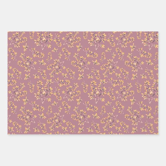 Schwarze Herbstfarben Mittelgeschenktasche Geschenkpapier Set (Vorderseite 3)