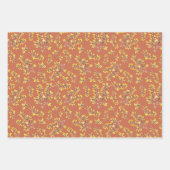 Schwarze Herbstfarben Mittelgeschenktasche Geschenkpapier Set (Vorderseite)