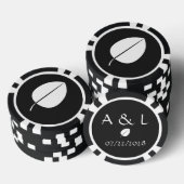 Schwarze Herbstlaube Pokerchips (Stapel)