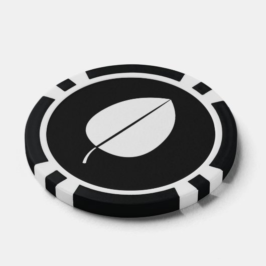 Schwarze Herbstlaube Pokerchips (Einzeln)