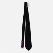 Schwarze Herren-Krawatte mit dezenter violetter Sc Krawatte (Rückseite)