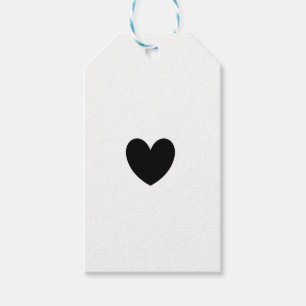Schwarze Herz-Geschenk-Umbauten Geschenkanhänger