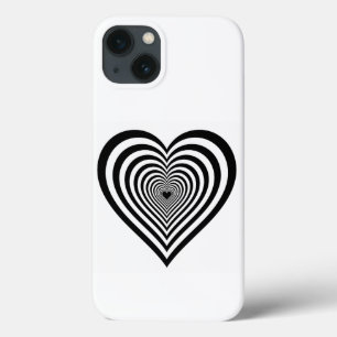 Schwarze Herz-Optical Illusion iPhone-Hülle Case-Mate iPhone Hülle