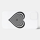 Schwarze Herz-Optical Illusion iPhone-Hülle Case-Mate iPhone Hülle (Rückseite (Horizontal))