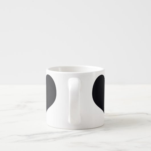 Schwarze Herzen Espressotasse (Rückseite)