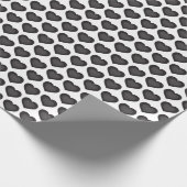 Schwarze Herzen Geschenkpapier (Ecke)