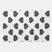 Schwarze Herzen Handtuch (Horizontal)