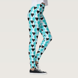 Schwarze Herzen Leggings