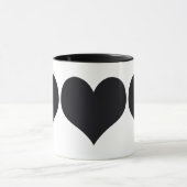 Schwarze Herzen Tasse (Zentrum)
