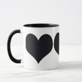 Schwarze Herzen Tasse (Links)