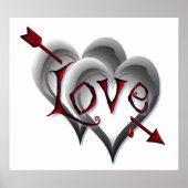 SCHWARZE HERZEN UND LIEBE VON SHARON SHARPE POSTER (Vorne)