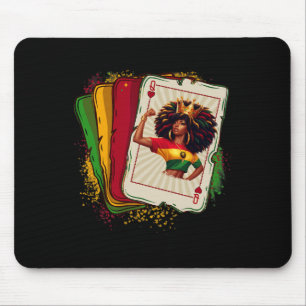 Schwarze Herzkönigin Kartenspiel Stolz Schwarz H Mousepad
