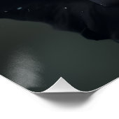 Schwarze Herzrose Poster (Ecke)